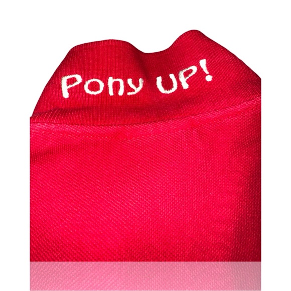 SMU Mustangs Vintage Pique Polo: Adult Large: PONY UP! Southwest Conference - Picture 3 of 5